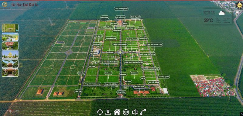 Giải pháp công nghệ thực tế ảo dành cho Khu tưởng niệm, Hoa viên