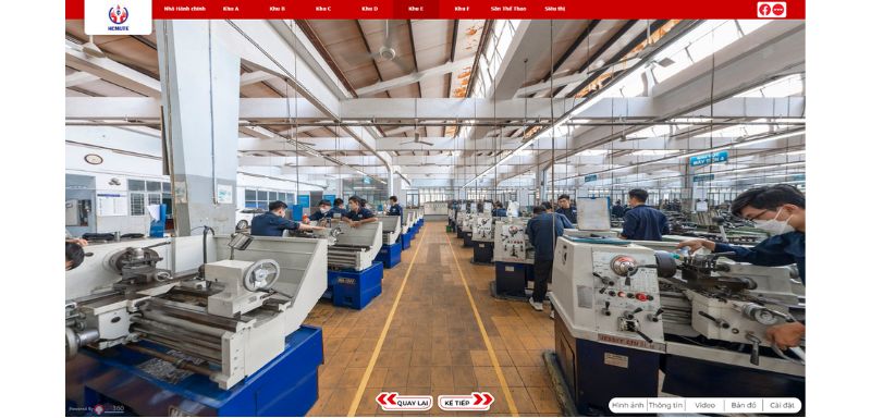 Sử dụng Sa bàn ảo thể hiện tổng quan bên ngoài trường học