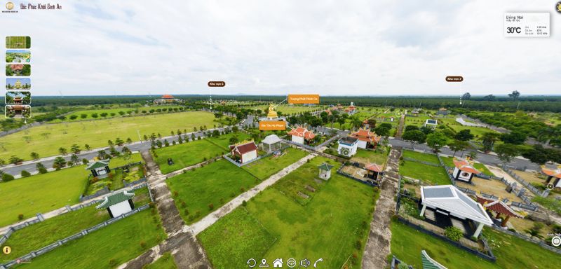 Giải pháp công nghệ thực tế ảo dành cho Khu tưởng niệm, Hoa viên